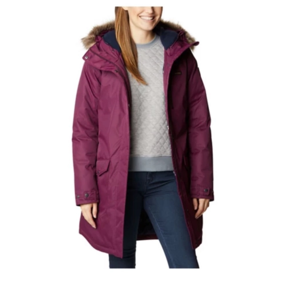 Columbia womens Suttle Mountain winter coat. Purple. M.